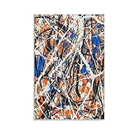 ジャクソン・ポロック 抽象絵画ウォールアート ジャクソン・ポロック風の抽象画、ドリップペインティング（赤と